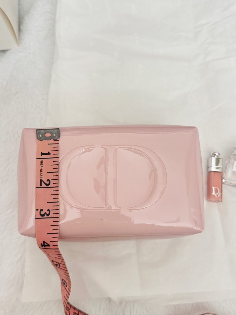 Dior beauty Pink makeup Pouch with Lip Gloss, mascara & Mini Fragrance - Picture 4 of 8